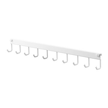 tower タワー(山崎実業) レンジフードフック 10連 Stove Hood Utensil Rack, 10 Hooks キッチン収納 調理器具 調味料ラック 浮かせて収納 フック 壁面