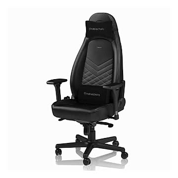 noblechairs ICON ゲーミングチェア ヘッドレスト付 ランバーサポート ホワイト NBL-ICN-PU-BPW-SGL