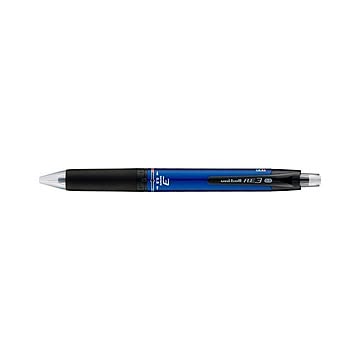 （まとめ） 三菱鉛筆 uni-ball R：E 3 3色ボールペン 0.5mm ネイビー 【×10セット】