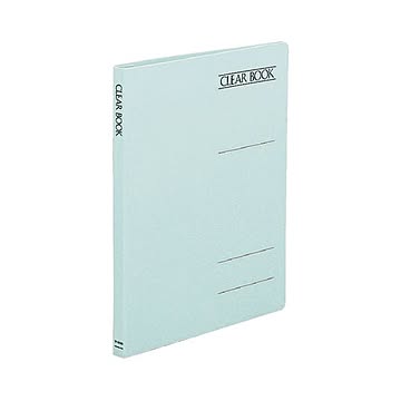 コクヨ クリヤーブックフラットファイルタイプA4タテ 2穴 8ポケット付属 背幅18mm 青 ラ-200B 1セット10冊