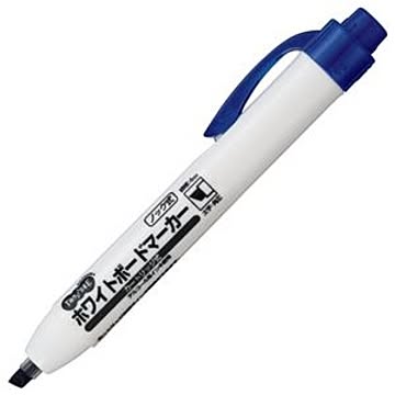 （まとめ） TANOSEE ノック式ホワイトボードマーカー カートリッジタイプ 角芯 青 1本 【×40セット】