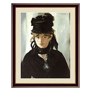 アート 額絵 すみれの花束をつけるベルト・モリゾ マネ 本紙サイズ F4(約31x23cm) 額サイズ 42x34cm 三幸