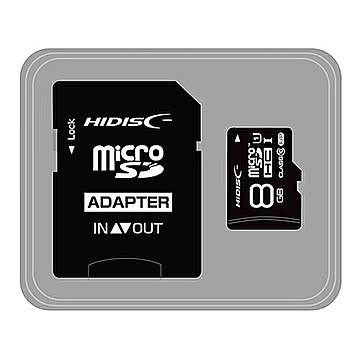 HIDISC microSDHCカード 8GB CLASS10 UHS-1対応 HDMCSDH8GCL10JP3 管理No. 4984279232422