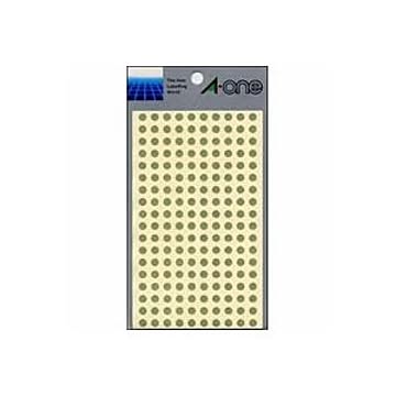 （まとめ） エーワン カラーラベル 丸型5mm径 07071 金 1P6シート（1080片）入 【×10セット】