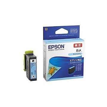 （まとめ）EPSON インクカートリッジKAM-LC ライトシアン【×10セット】
