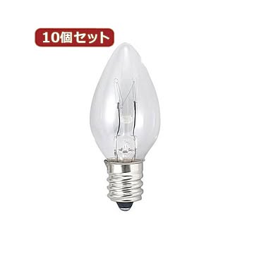 （まとめ）YAZAWA 10個セット ローソク球5Wクリア 1CCC2PX10【×2セット】