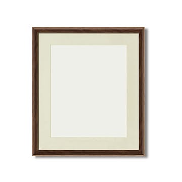 軽量水彩額縁/フレーム F8号/ブラウン 壁掛けひも/UV(紫外線)カットアクリル/マット付き 化粧箱入り 8155