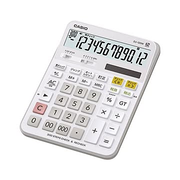 カシオ デスクサイズ チェック検算電卓 DJ-120W-N