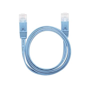 （まとめ） LANケーブル フラット CAT6 1m 青 AS-CAPC018 【×10セット】