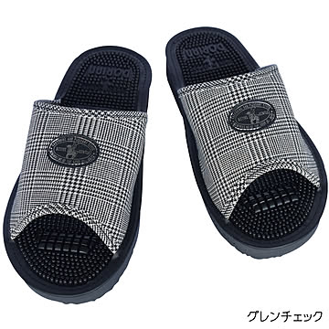 健康サンダル メンズ オフィス チェック柄 竹ふみ サンダル 足ツボ スリッパ ギンガムチェック 健康 快適フミフミ 大きいサイズ