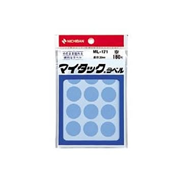 （まとめ） ニチバン カラーラベル 一般用 ML-171 一般用（単色） 20mm径 ML-17116 空 1P入 【×10セット】