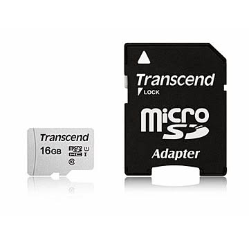 トランセンド 16GB マイクロSDHCカード UHS-I U1 TS16GUSD300S-A