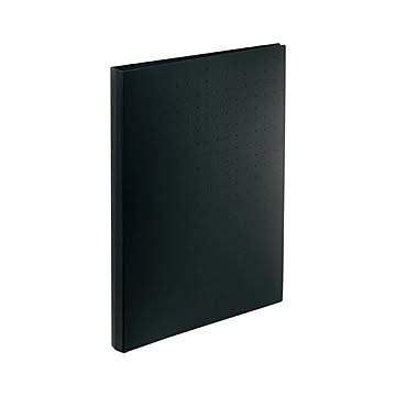（まとめ） LIHIT LAB 名刺帳 ポケット交換タイプ A4判タテ型・30穴（ヨコ入れタイプ） 500カード 黒 【×5セット】