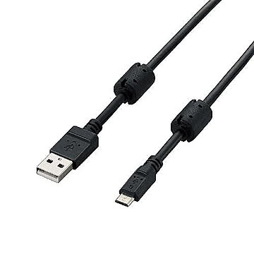 エレコム フェライトコア付2A対応microBケーブル U2C-AMBF2U12BK 管理No. 4953103457980