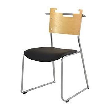 マルカートチェア 2脚セット ブラック 幅48.5×奥行53×高さ76cm スチールソフトレザーダイニングチェア