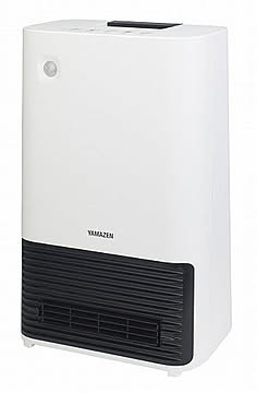 山善 DSF-VS12 WT セラミック電気ファンヒーター 1200W 人感センサー 5時間オートOFF