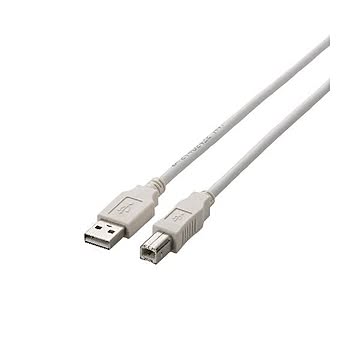 (まとめ)エレコム USB2.0ケーブル U2C-BN50WH×5セット