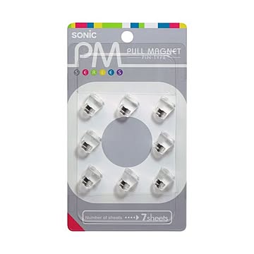 (まとめ) ソニック PM プルマグネット ピンタイプ 直径12×高さ13mm 透明 MG-785-T 1パック(8個)  【×30セット】