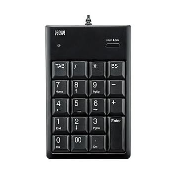 サンワサプライ USB2.0テンキーNT16UH2BKN