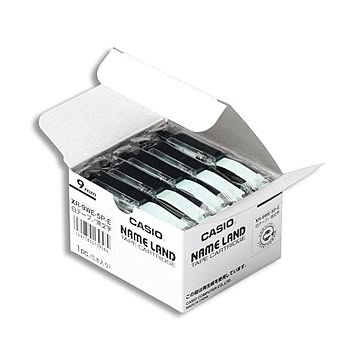 (まとめ） カシオ(CASIO) NAME LAND（ネームランド） スタンダードテープ 9mm 黄（黒文字） 5個入×2パック【×3セット】