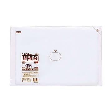（まとめ） ジャパックス LD規格袋 500シリーズ15号 300×450mm 厚口タイプ L515 1パック（50枚） 【×10セット】
