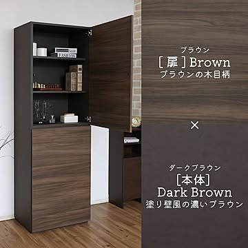 収納棚 扉付き キャビネット 国産家具 壁面収納 幅60cm DIY 木製 組立 WS-1860T