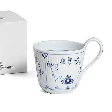 ロイヤルコペンハーゲン ブルーフルーテッド・プレイン(プレーンレース) ハイハンドルマグ 330ml 101 090 Royal Copenhagen Blue Fluted Plain