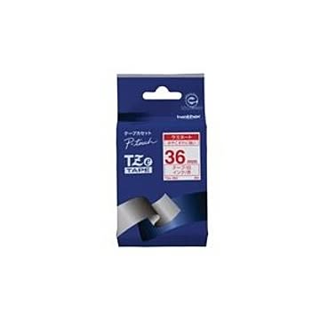 (業務用20セット) brother ブラザー工業 文字テープ/ラベルプリンター用テープ 【幅：36mm】 TZe-262 白に赤文字