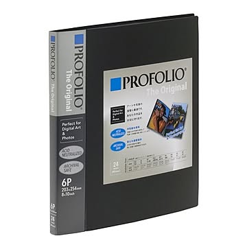 (業務用3セット)PROFOLIO(プロフォリオ) The Original デジタルアート＆フォトホルダー 6切判/24P ブラック IA-12-7N