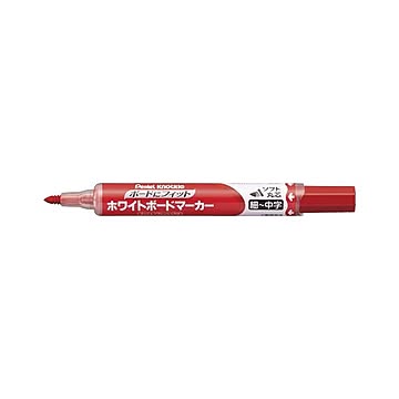 （まとめ） ぺんてる ノックルボードにフィット ソフト丸芯 細字〜中字 2.3〜4.5mm 赤 【×20セット】