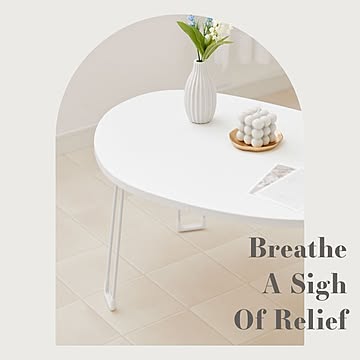 【roomnhome×リコメン堂】 テーブル 折りたたみ ビーンズテーブル 折れ脚 軽い 70cm幅 楕円 韓国インテリア コンパクト インテリア 折り畳み スチール脚 センターテーブル