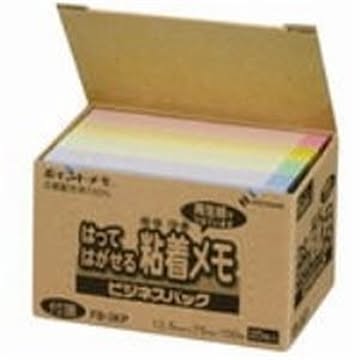 （まとめ）ニチバン ポイントメモ再生紙 FB-3KP パステル×5セット