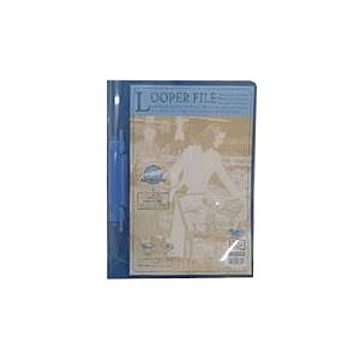 （まとめ） リヒトラブ ルーパーファイル ルーパーファイル・A4判タテ型（背幅6mm） F-3006 青 1冊入 【×20セット】
