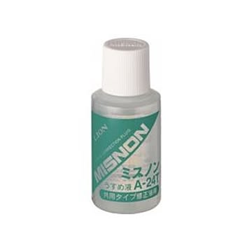 (まとめ) ライオン事務器 修正液ミスノン共用タイプうすめ液 24ml A-24T 1セット（10個） 【×10セット】