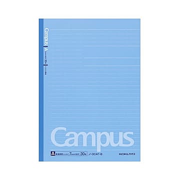 (まとめ) コクヨ キャンパスノート(ドット入り罫線・カラー表紙) セミB5 A罫 30枚 青 ノ-3CAT-B 1冊  【×100セット】