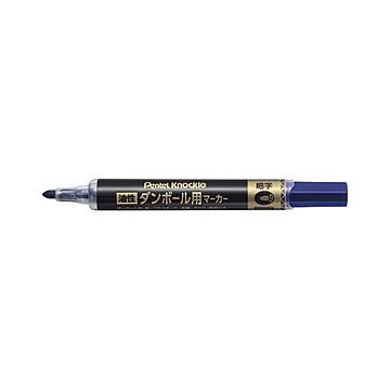 （まとめ） ぺんてる ダンボール用マーカー 丸芯 細字 1.2mm 青 【×30セット】