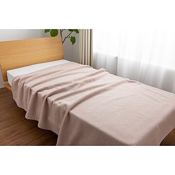 ウール100％ 毛布/寝具 【シングル ピンク】 約140×200cm 洗える 日本製 保温性 吸湿性抜群 NIKKE×Niceday 〔ベッドルーム〕