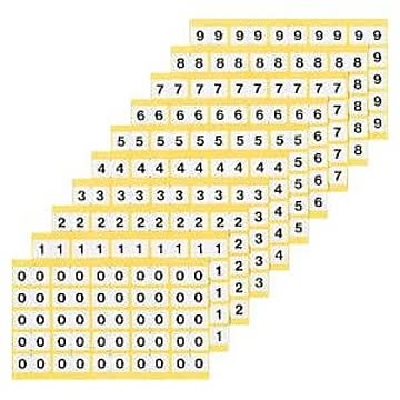 ナンバーラベルL 数字6 （25片×10シート） KL-1-6