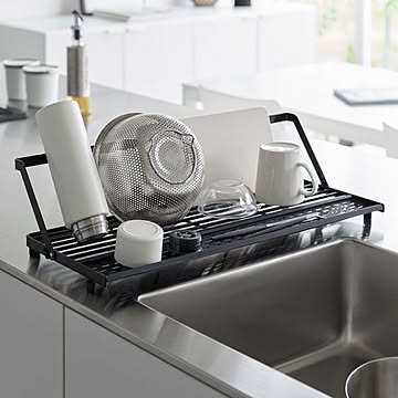 山崎実業 シンク上スリム水切りラック タワー シリコーントレー付き tower