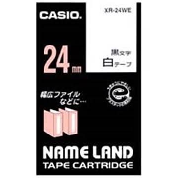 カシオ計算機(CASIO) ラベルテープ XR-24WE 白に黒文字 24mm 5個