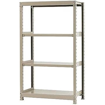 スチールラックのキタジマ 軽中量棚150kg アイボリー  (高さ150cm/4段)