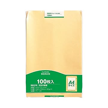 （まとめ）マルアイ 事務用封筒 PK-128 角2 100枚×5×5セット