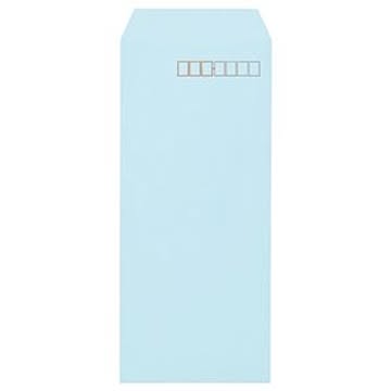 （まとめ） キングコーポレーション ソフトカラー封筒 長4 80g／m2 〒枠あり ブルー N4S80B 1パック（100枚） 【×10セット】
