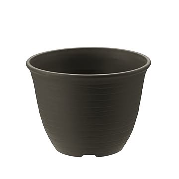 （まとめ）リッチェル エコル ポット 8号 ダークグレー×3個セット