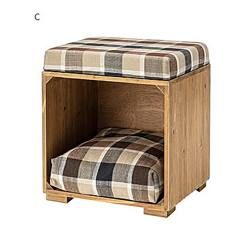 ペットスツール 完成品 PET-169 幅34x奥行29.5x高さ39cm 東谷