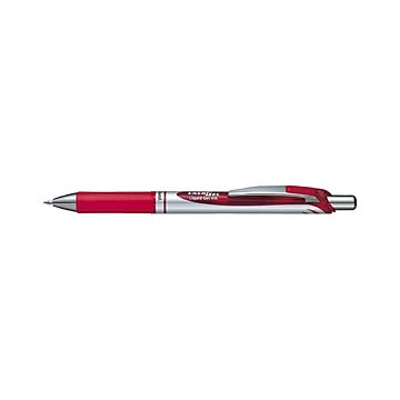 （まとめ） ぺんてる ノック式エナージェル シルバー軸（0.7mm） BL77-B 赤 1本入 【×10セット】
