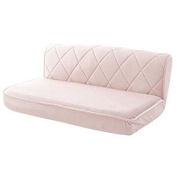 ローソファー 座椅子 ピンク 幅約99cm スチールパイプ ポケットコイルスプリング ウレタンフォーム 日本製