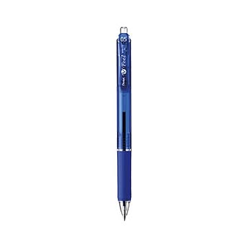 （まとめ） ぺんてる フィール ボールペン 0.5mm クリアブルー軸 青 【×50セット】