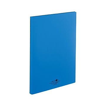 （まとめ） LIHIT LAB 名刺帳 ポケット交換タイプ A4判タテ型・30穴（ヨコ入れタイプ） 300カード 青 【×5セット】
