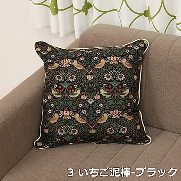 インテリアショップゆうあい モリス柄 クッションセット パイピング仕上げ 45×45cm 日本製 正方形 Fabric by BEST OF MORRIS